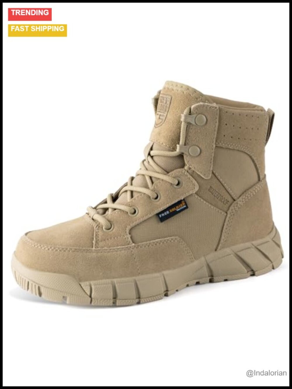 Waterproof Suede Hiking Work Boots Tactical Military Outdoor